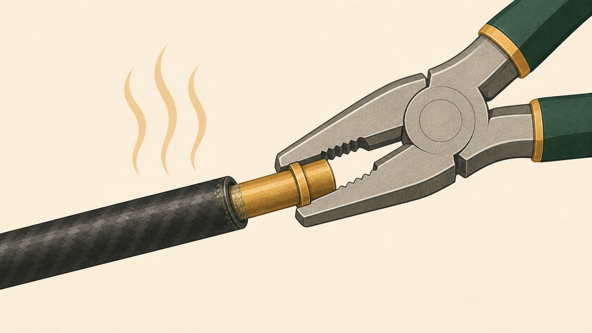 Easing a glued insert out of an arrow shaft with gentle heat.